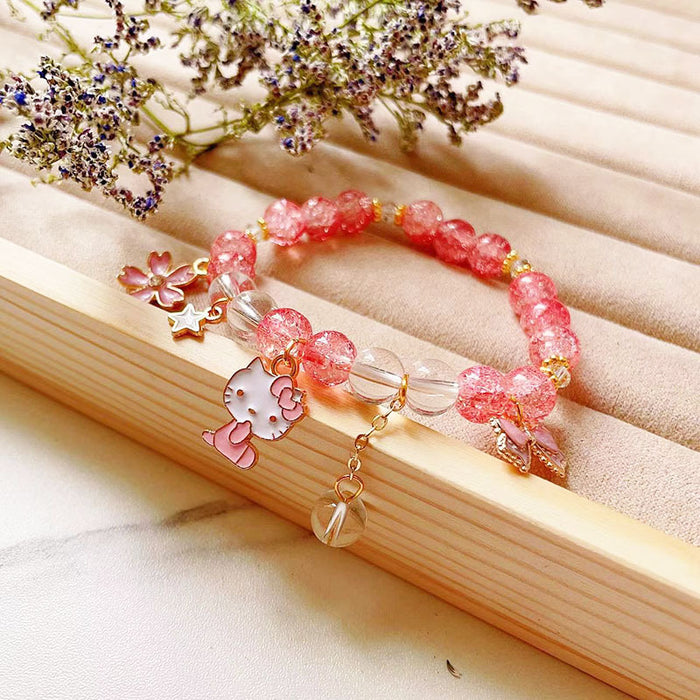 Wholesale Crystal Bracelet Pendant Beaded Bracelet Cute and Sweet Girlfriend Gift