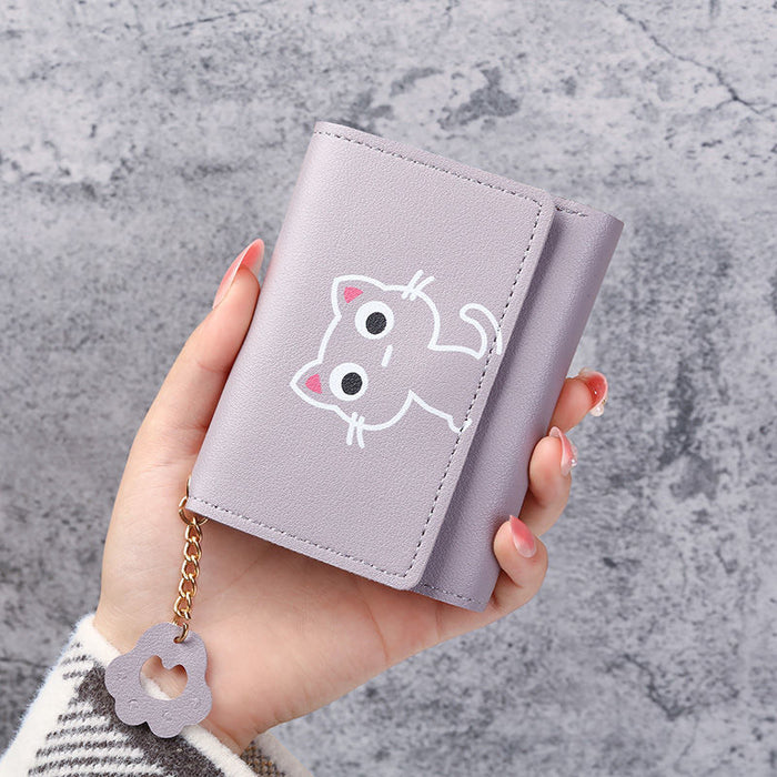 Wholesale Ancient Style Han Element Short Wallet in Pink PU - Multifunctional Card Holder Fashion Accessory