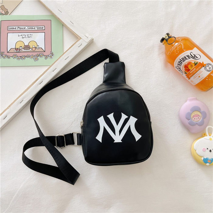 Wholesale Children's crossbody bag with personalized letter print decoration, lightweight, fashionable and versatile new chest bag