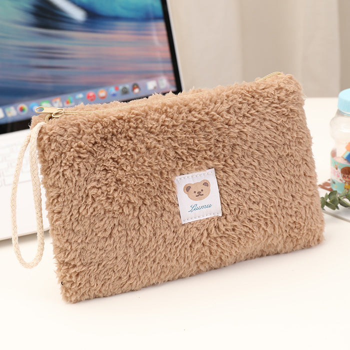Wholesale Storage bag, small bag, portable plush makeup bag, large capacity travel storage bag