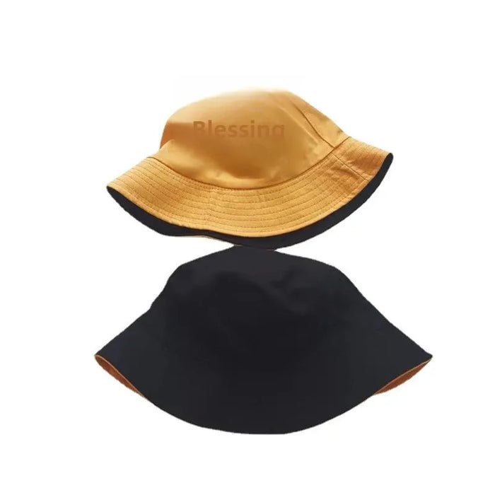 Wholesale Solid color double-sided fisherman hat versatile casual sunshade and sun protection basin hat