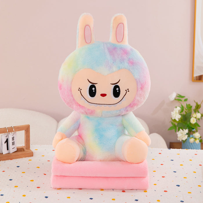 Wholesale Cute Cartoon Colorful Pillow Quilt Hand Warm Three-in-One Air Conditioning Blanket Doll Birthday Gift Doll