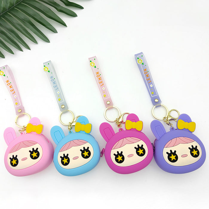 Wholesale Cartoon mini rabbit silicone wallet