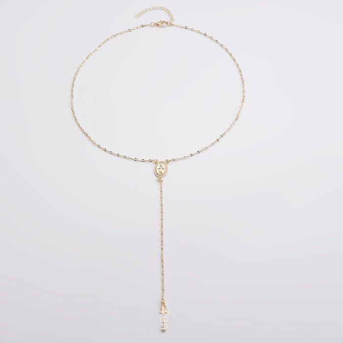 Wholesale Cross necklace, ladies' fashionable new style, trendy pendant necklace accessories