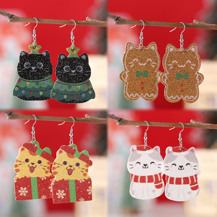 Wholesale Christmas Glitter Earrings JDC-ES-ChuLian013