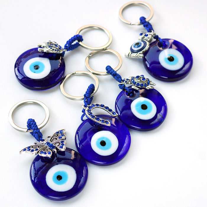 Wholesale Devil Eye Glass Keychain JDC-KC-JHQM002