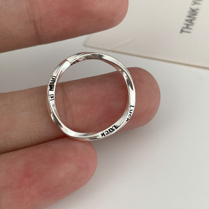 Wholesale Pure silver open ring, fashionable and personalized, niche design, light luxury ring