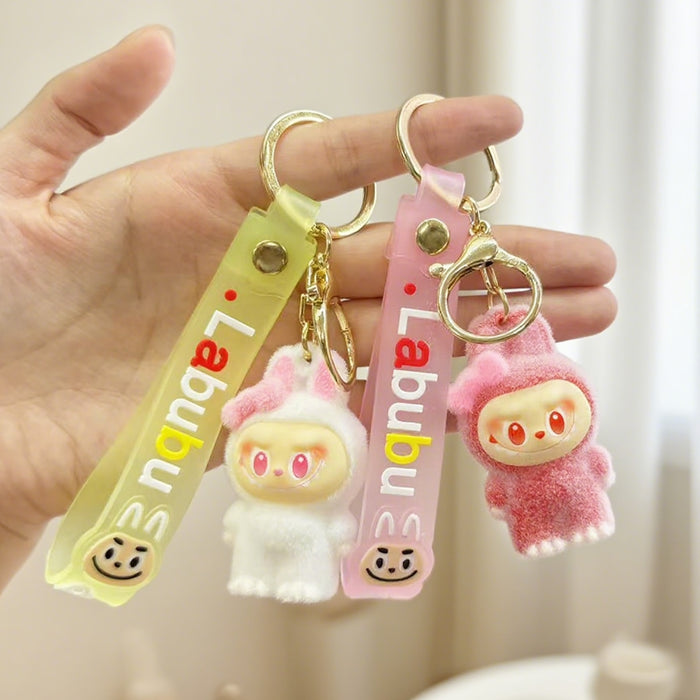 Wholesale Macaron-colored flocking keychain pendant