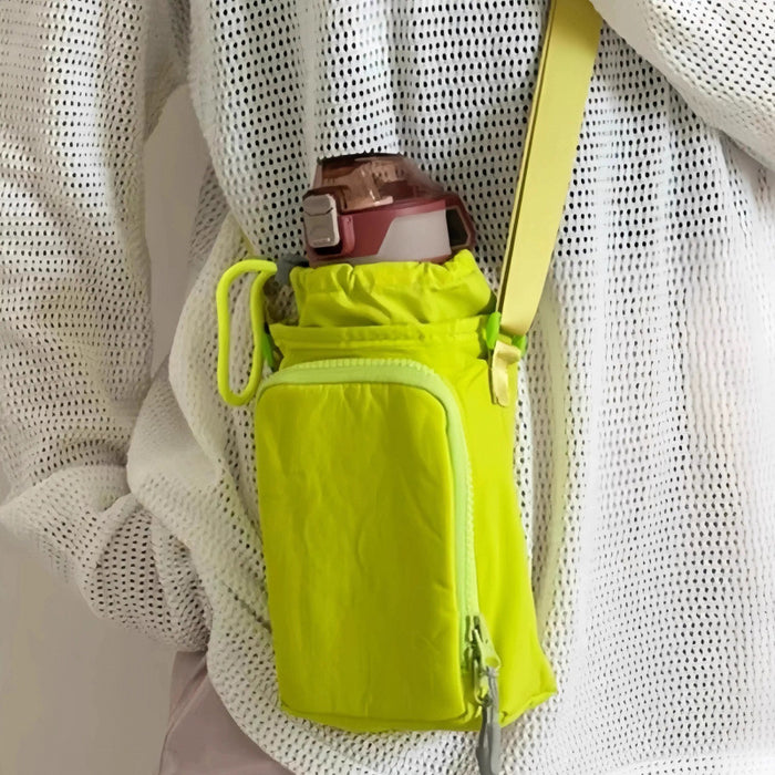 Wholesale 2025 New Outdoor Travel Water Bottle Bag with Mobile Phone Bag Cross-Body Bag for Men and Women Casual Sports Satchel Drawstring Small Bag