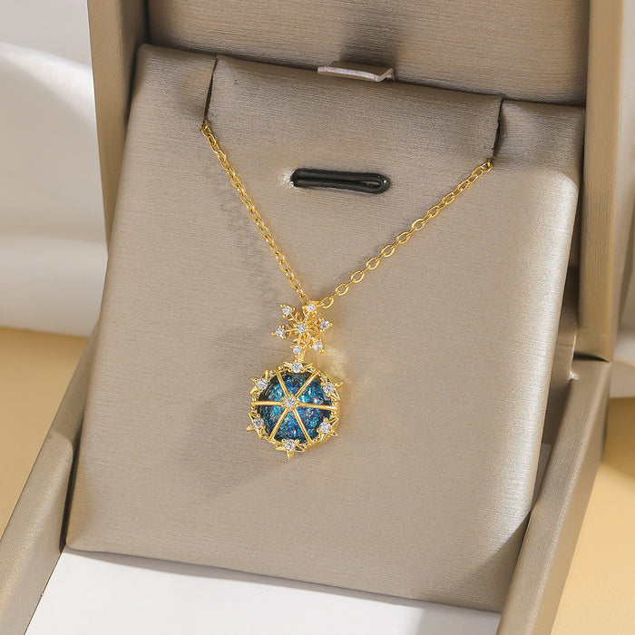 Wholesale Vintage necklace with micro inlaid zircon collarbone chain