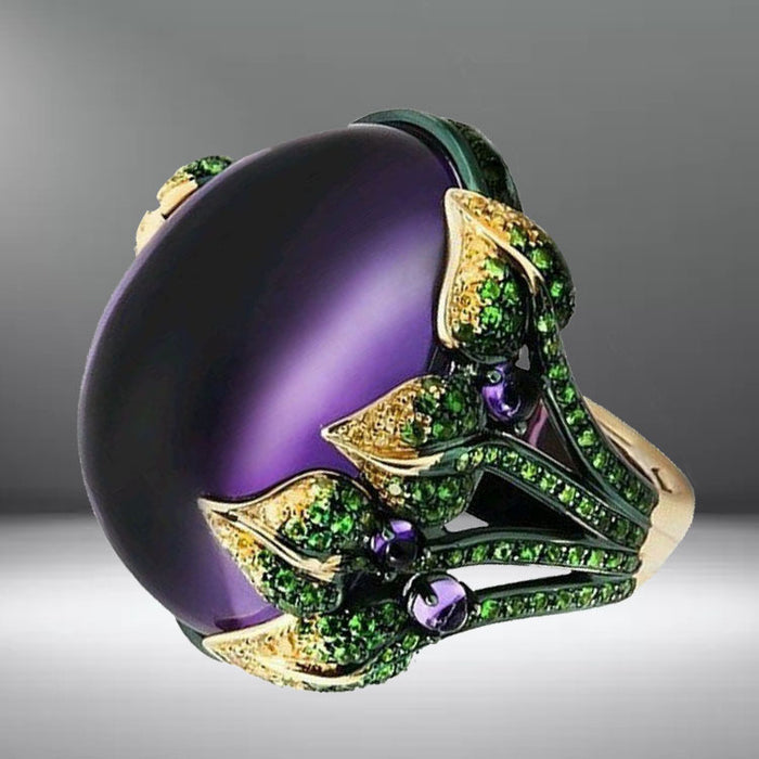 Wholesale Atmospheric purple plate ring, men's and women's creative new style ring