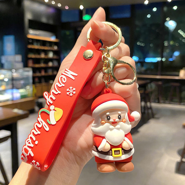 Wholesale Silicone Keychain Trendy Christmas Bag Charm