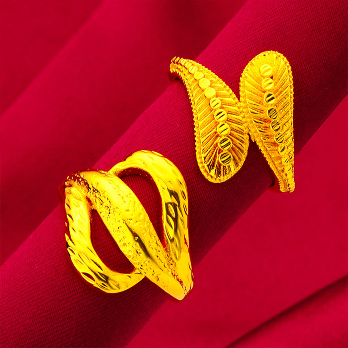 Wholesale Fashion Open Leaf Ring Women's Fashion Accessories Feather Ring