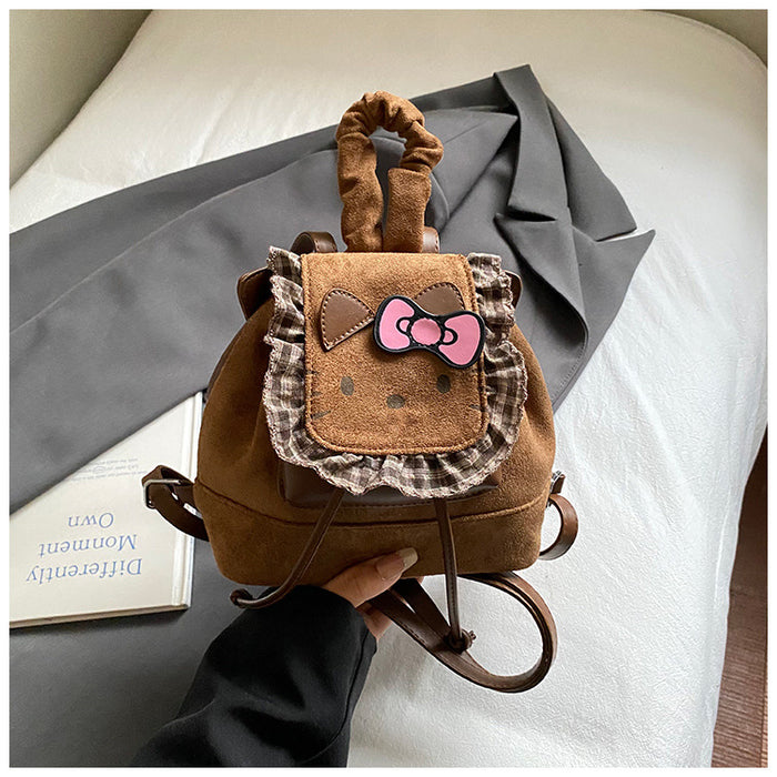 Wholesale PU cute cartoon retro style backpack bags for autumn and winter.