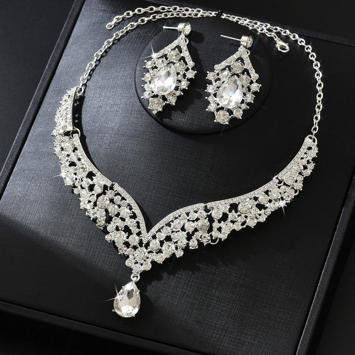 Wholesale Vintage jewelry exaggerated necklace earrings large set luxury