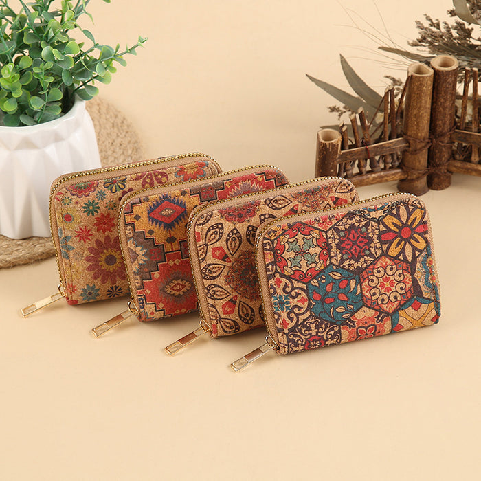 Wholesale Multi-Layer PU Short Wallet with Geometric Pattern Fashionable Card Holder MOQ≥3