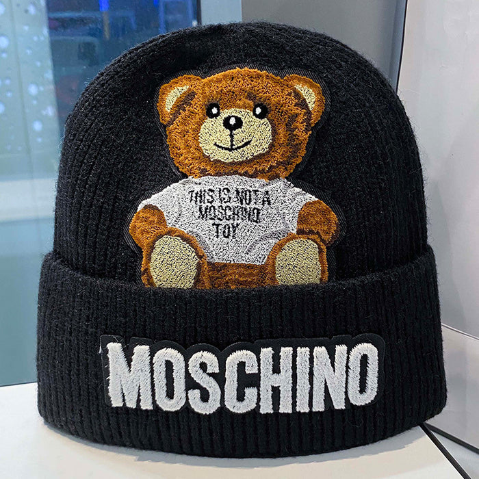 Wholesale Cute Bear Cartoon Acrylic Knitted Wool Hat JDC-FH-Kamie002