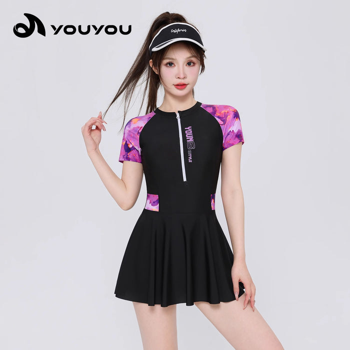 Wholesale New high-end one-piece conservative swimsuit for soaking in hot springs