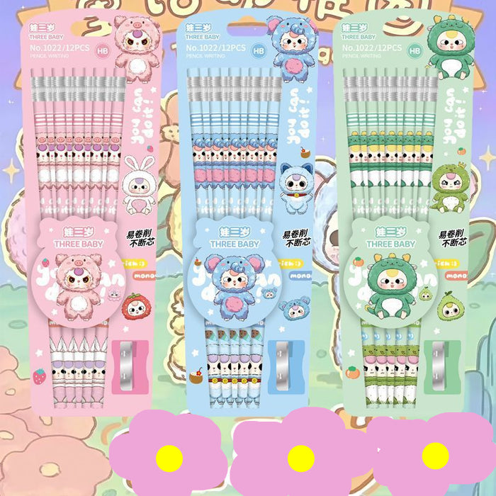 Wholesale K-POP Cute Anime Elementary School Student Pencil Set