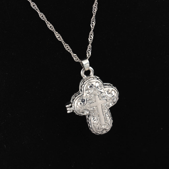 Wholesale Pet commemorative heart-shaped pendant can be opened with a crystal necklace