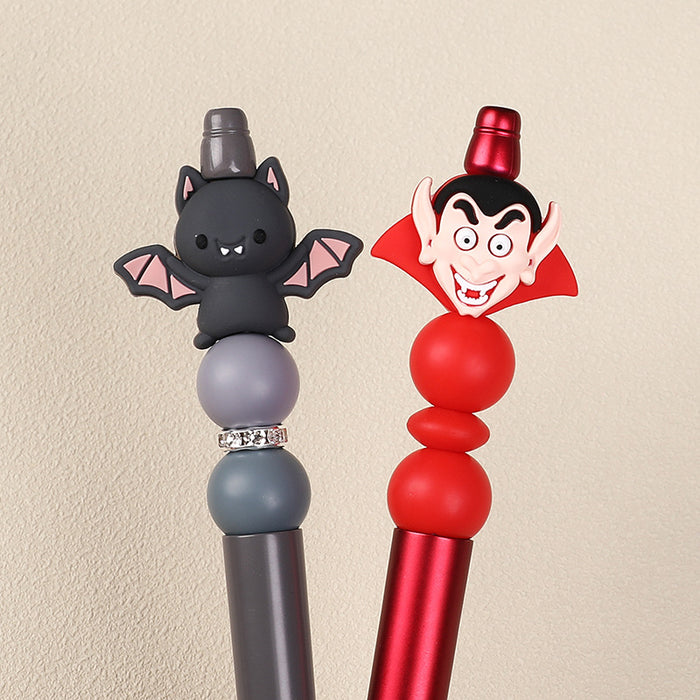 Wholesale 20pcs  bat silicone beads accessories party decorations beaded three-dimensional ghost beads