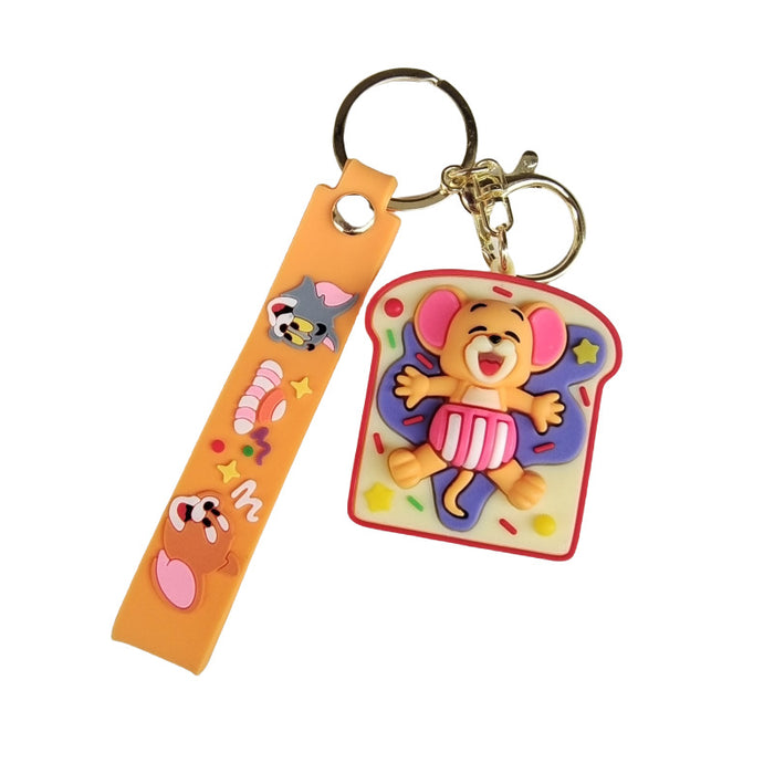 Wholesale Cartoon Dessert Keychain Cute Schoolbag Pendant Creative Car Key Chain