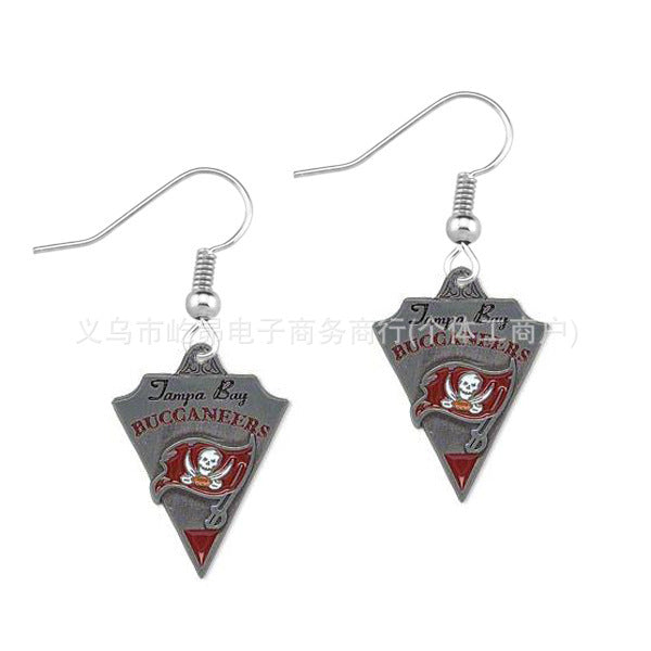 Wholesale Rugby team logo earrings