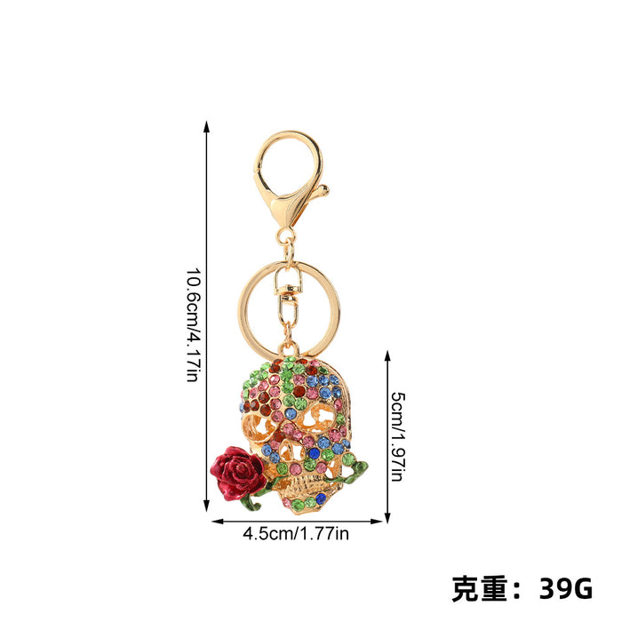 Wholesale Skeleton Skull Zinc Alloy Keychain Car Key Accessory Bag Charm Gift