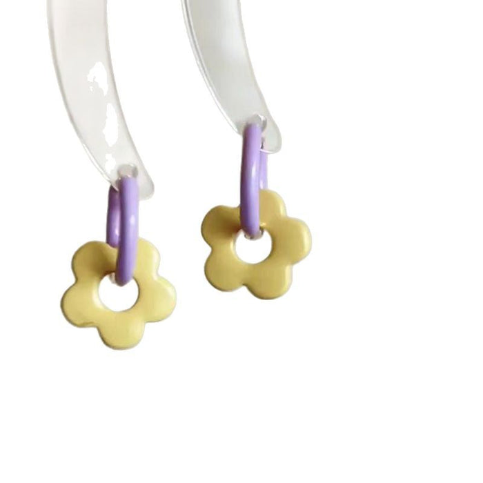 Wholesale Colorful flower earrings, sweet, fashionable and cute earrings