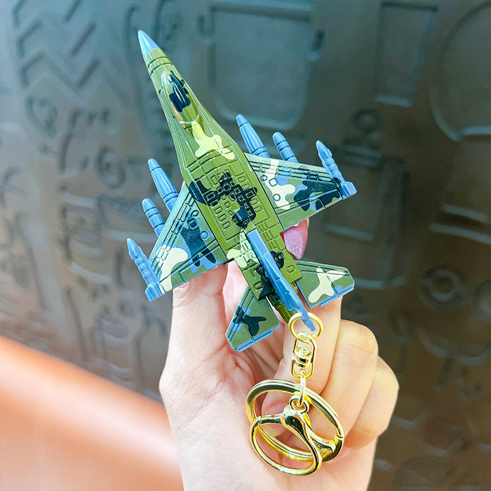 Wholesale Plastic Fighter Aircraft Keychain JDC-KC-YanG058