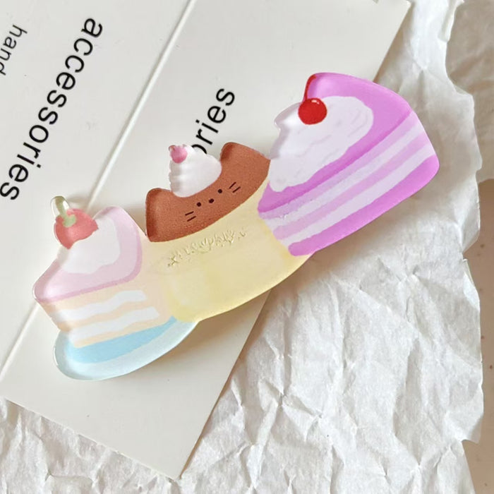 Wholesale Piggy Drink Acrylic Hair Clip