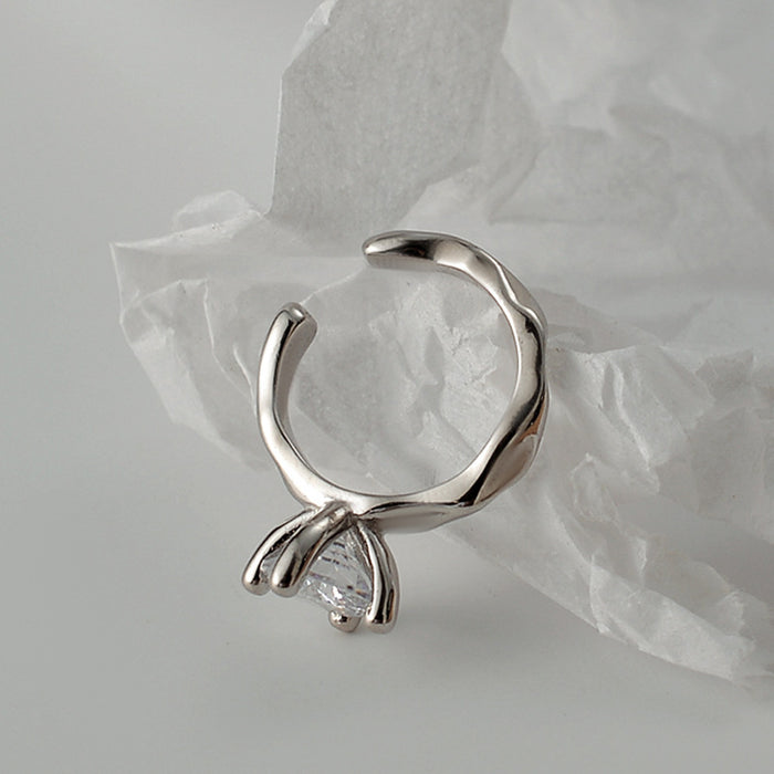 Wholesale S925 Sterling Silver Diamond Ear Clip Irregular Ear Clip without Ear Holes