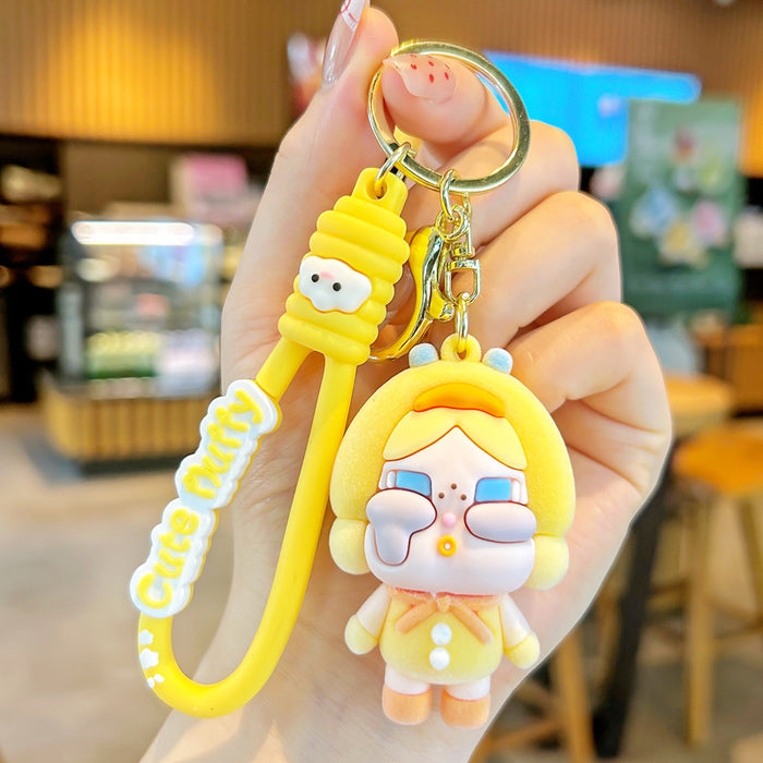 Wholesale Flocking Crying Baby Keychain Crying Girl Doll