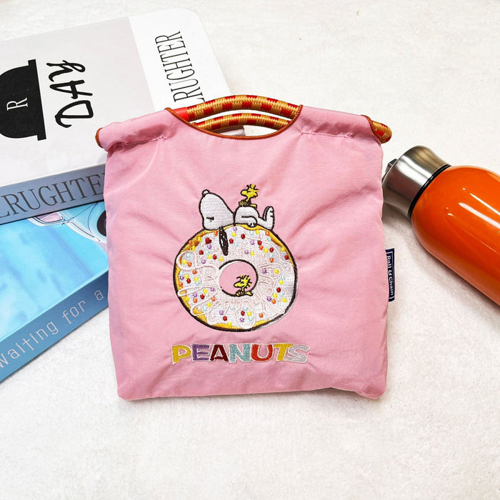 Wholesale Needle Embroidered Donut Mini Bag Mini Shoulder Crossbody Bag Handbag Canvas Bag