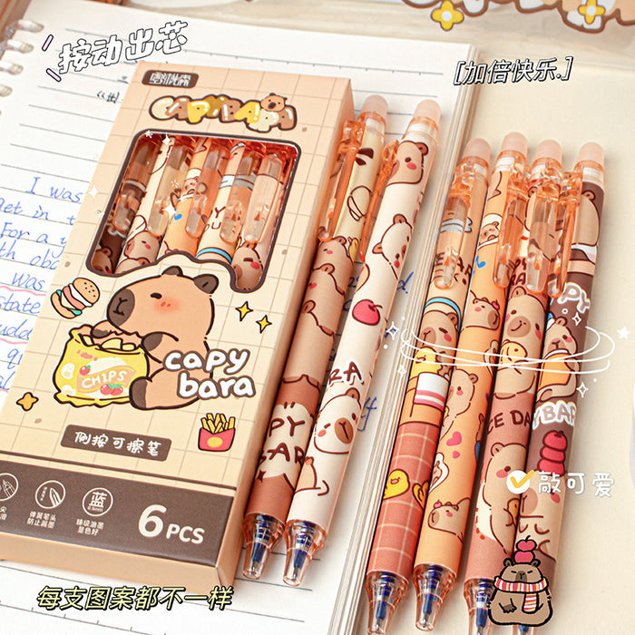 Wholesale Erasable Gel Pen 0. 5mm Blue Kapibala Design for Resale Office School Writing MOQ≥10