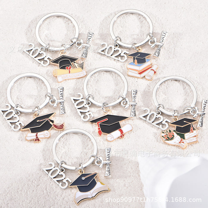 Wholesale Foreign trade bachelor cap book cap key chain graduation pendant
