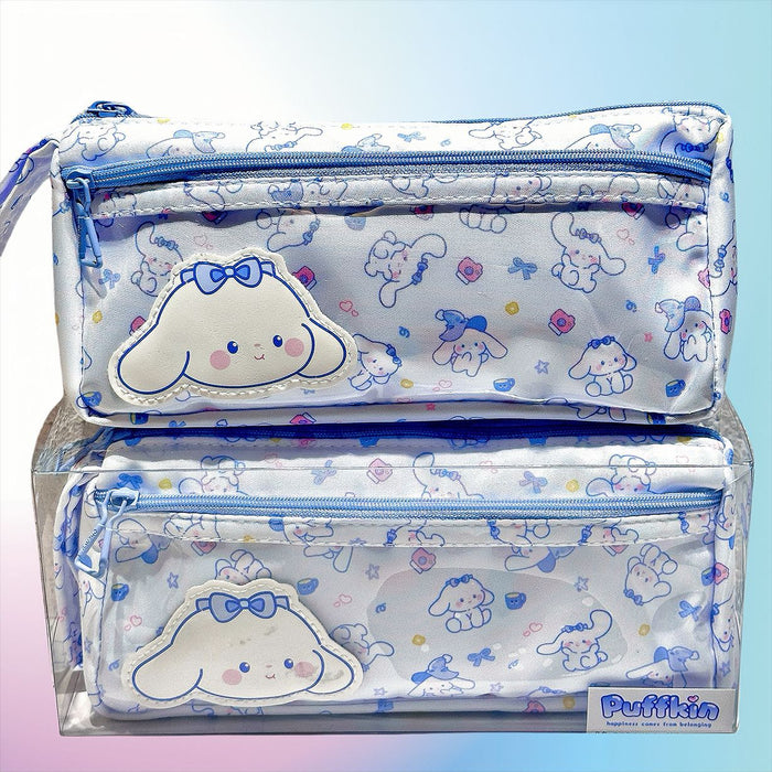 Wholesale Cute Panda Pencil Case Blue Stationery Bag