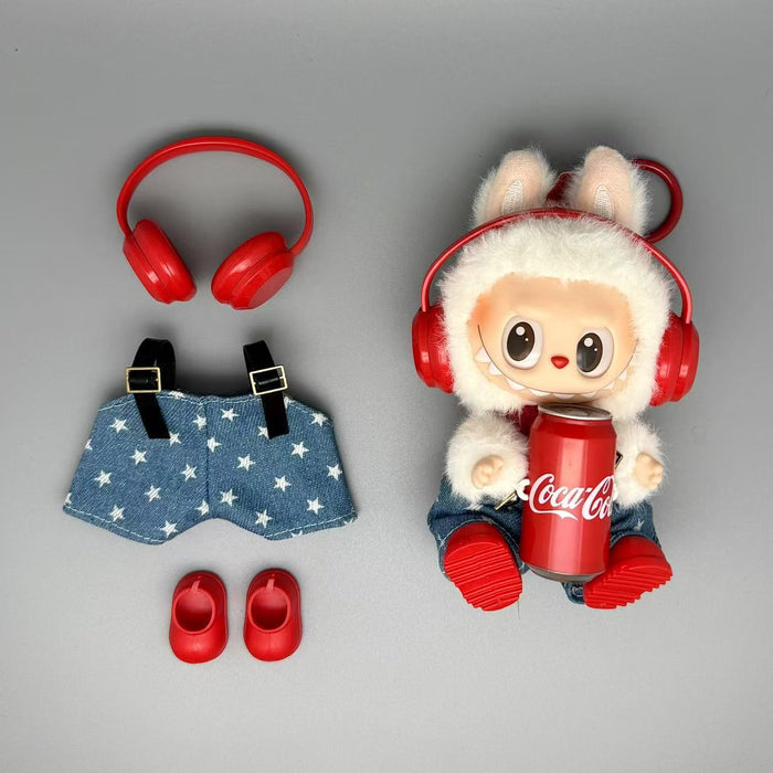 Wholesale Kola doll clothes set with headphones and vinyl doll clothes