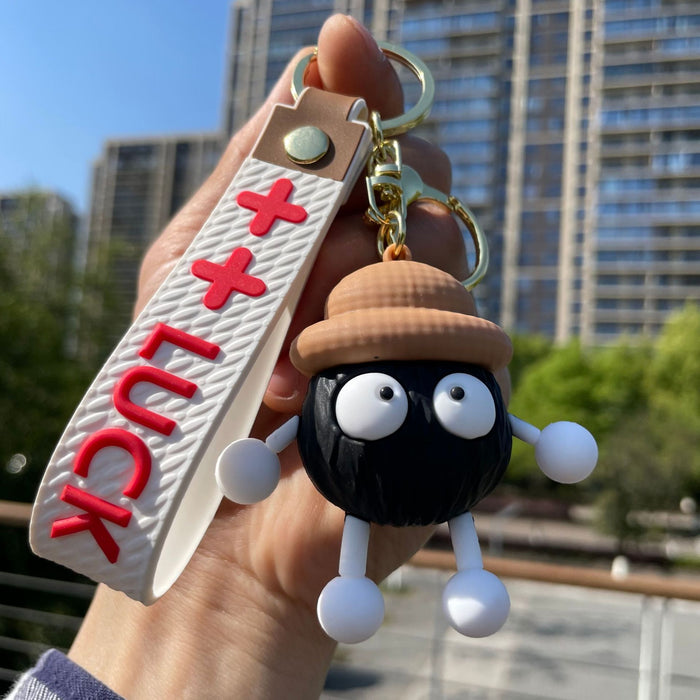 Wholesale Keychain, soft rubber pendant, cute cartoon backpack decoration, car keychain ring