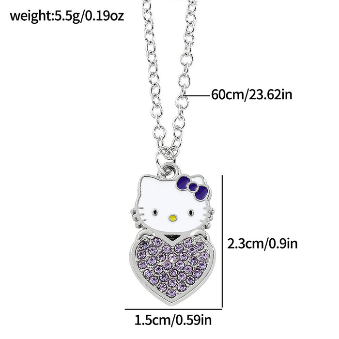 Wholesale Kt Cat Necklace Female Sweet Cute Student Girlfriend Hello Kitty Clavicle Chain Pendant for Girlfriend Gift JDC-NE-BS003