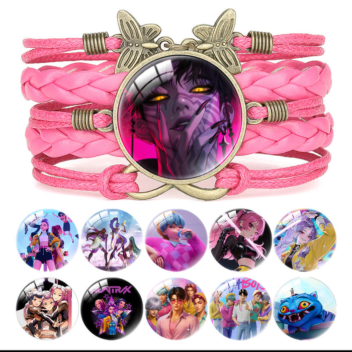 Wholesale KPOP Multi-Layer Cartoon Character Butterfly Combination Bracelet