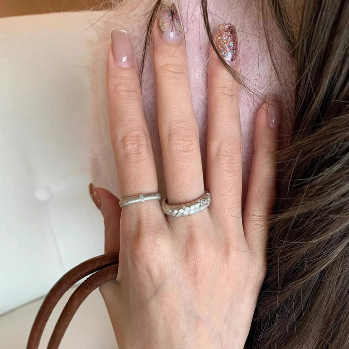 Wholesale Wheat ear woven ring open ring Adjustable rings
