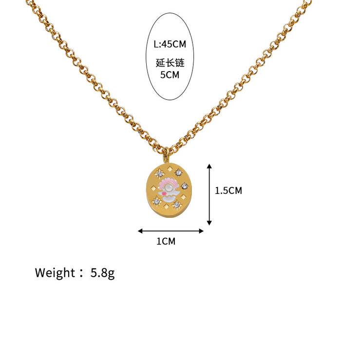 Wholesale Painted pendant necklace vacuum electroplating