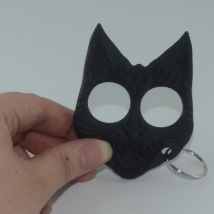 Wholesale ABS Black Cat Head Keychain JDC-KC-KB042