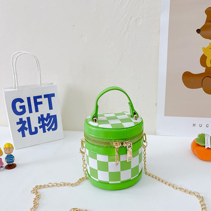 Wholesale Kids Checkerboard Bucket Tote Bag JDC-SD-TianJ003
