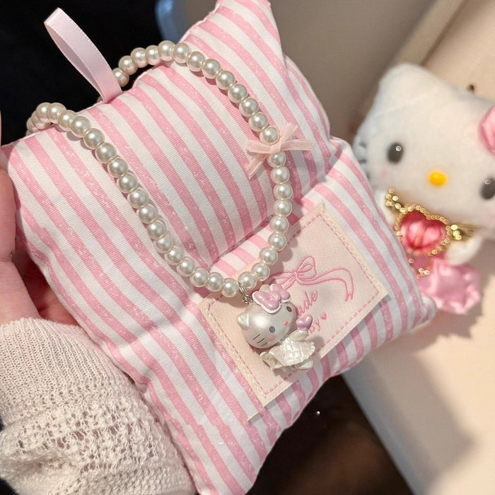 Wholesale Baroque pearl crescent silver necklace summer color zircon moon clavicle necklace