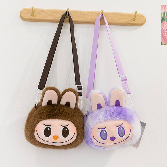 Wholesale Colorful Plush Shoulder Bag Plush Toy Cute Big-Headed Doll Girls and Children' s Bags