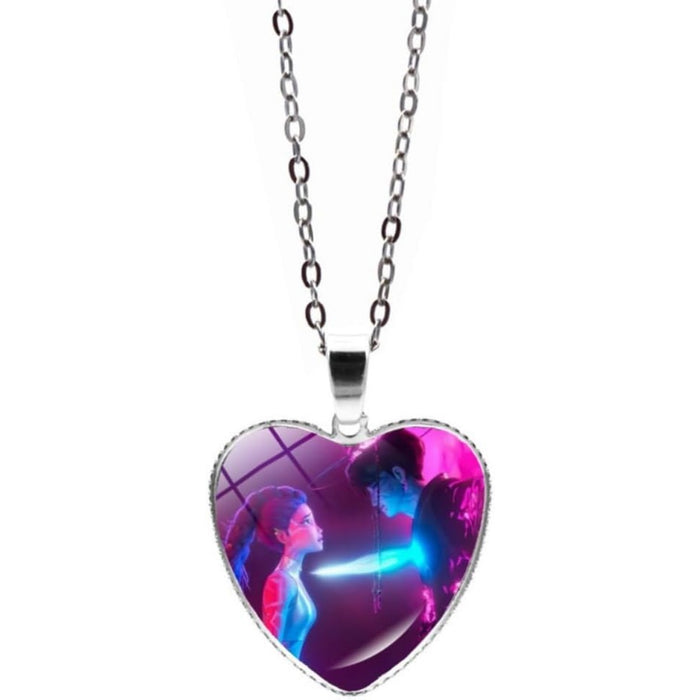 Wholesale Kpop Time Gem Heart Necklace