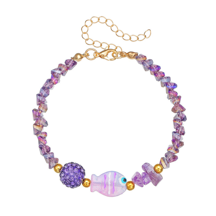 Wholesale Weaving Bracelet Glass Pendant Bracelet