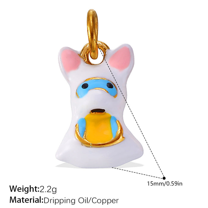 Wholesale Cartoon Cute Stereo Elephant Puppy Oil Dripping Pendant Decorative Accessories Mobile Phone Pendant